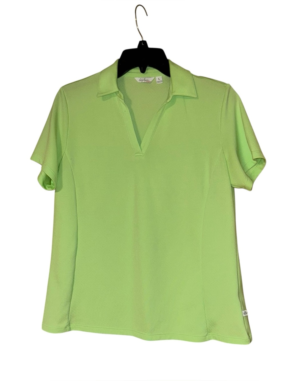 Lady Hagen Essentials Womens Green Polo Shirt Large Golf‎ Tennis Prep Pickleball